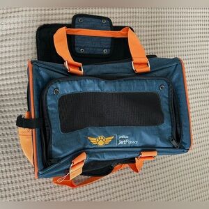 JetBlue JetPaws Airline Pet Carrier Blue Orange Under Seat Travel Bag